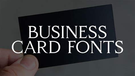best business card font
